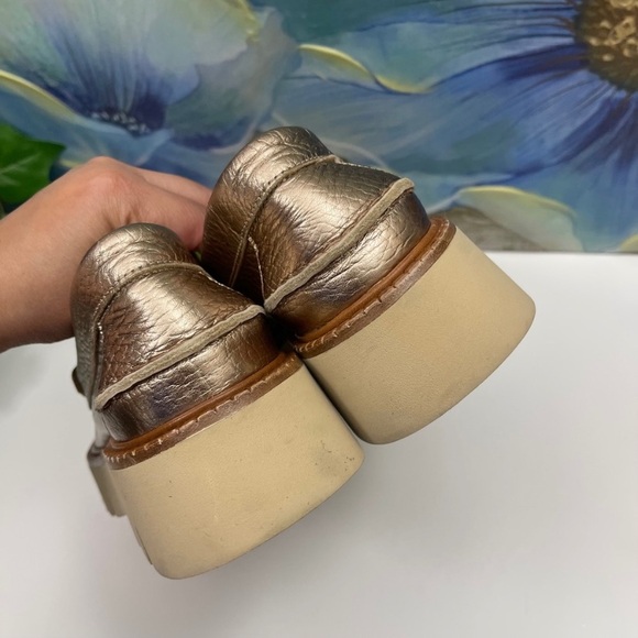 New Pedro Garcia Sebas Lug Penny Loafer in Gold 39.5 / US 9.5 - Picture 14 of 16